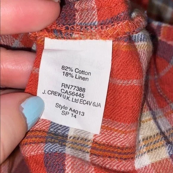 Madewell Red Suntour Plaid Button Down Boyshirt Top - Picture 8 of 9